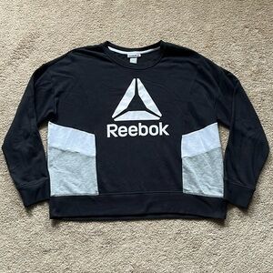 Women's Black-Grey-white Reebok Sweater Size XL